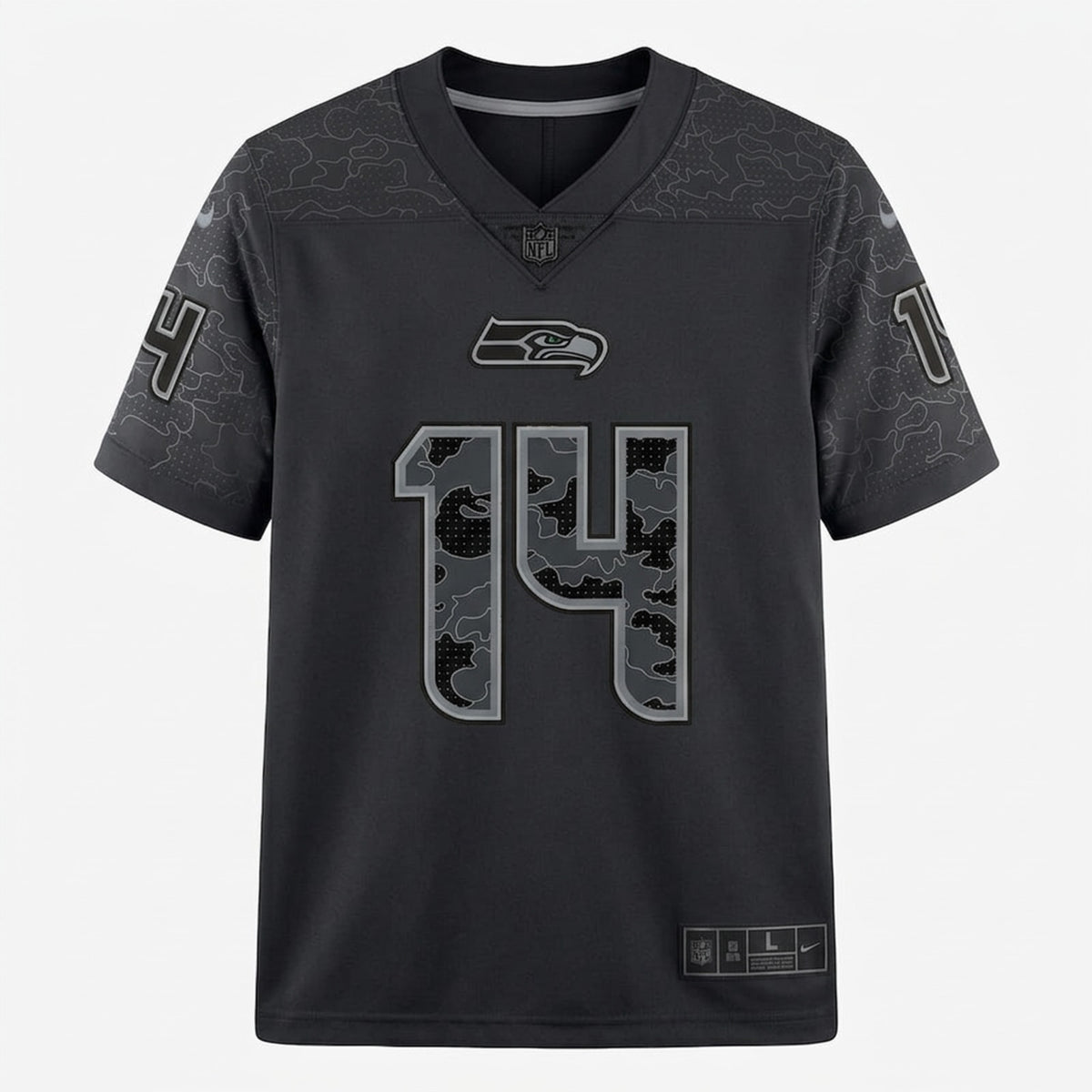 Metcalf 14 Black Football Jersey - 1