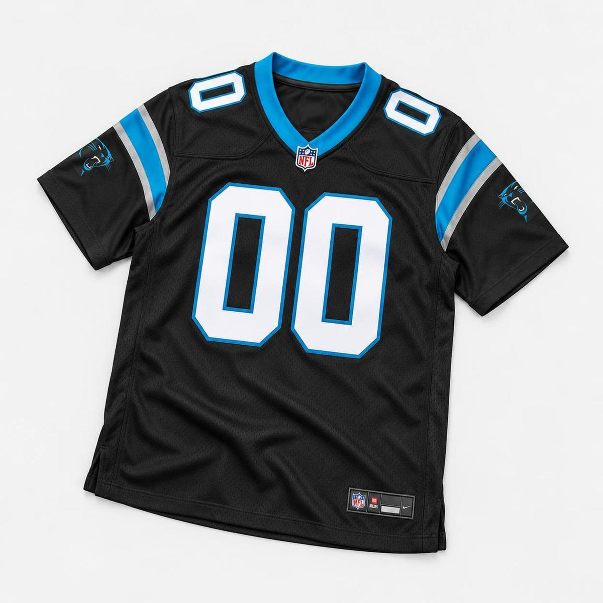 Black Blue Football Jersey - Custom Name and Number - 3