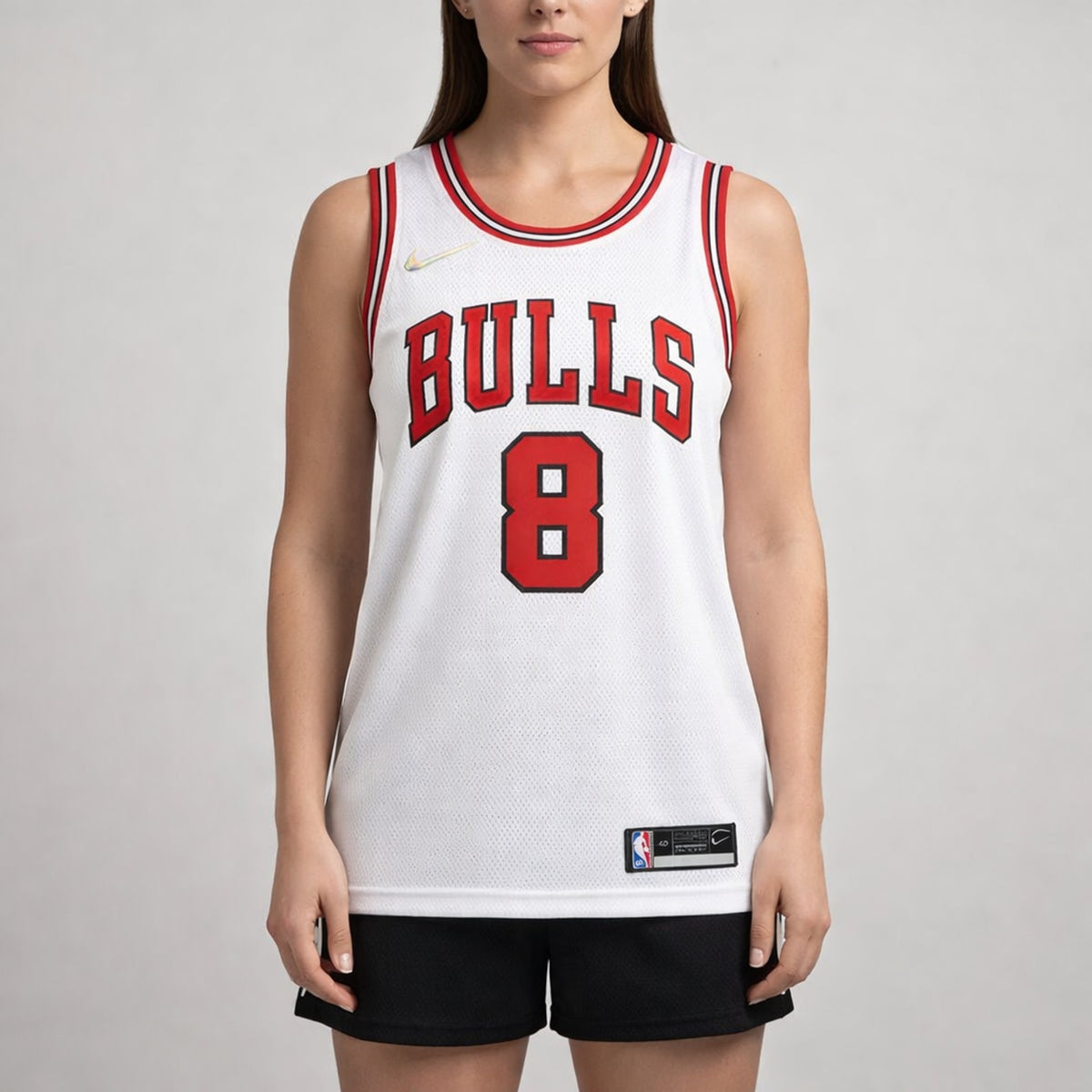 Lavine 8 Bulls Basketball Jersey White - 5