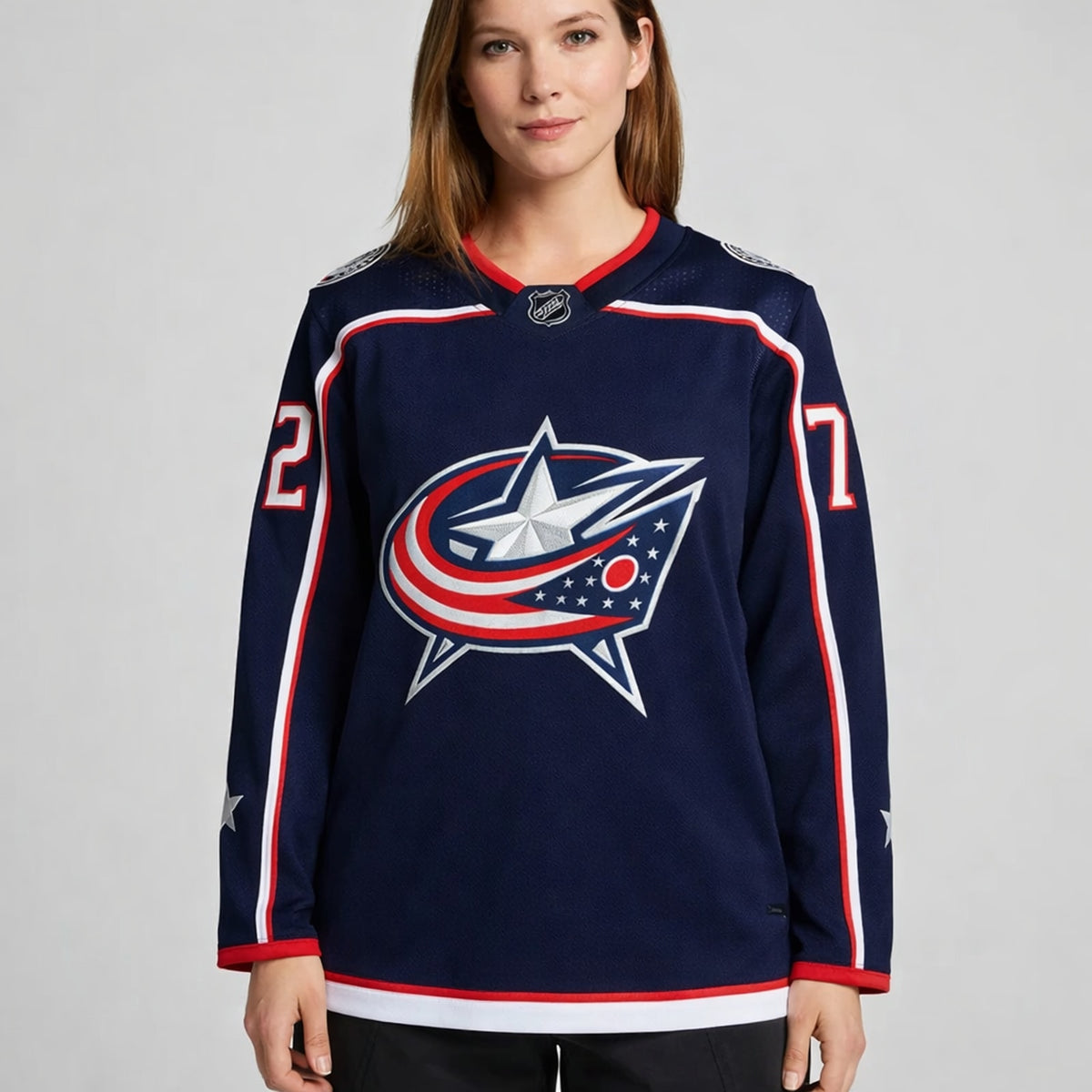 Columbus Blue Jackets Hockey Jersey Custom Team Name and Number - 5