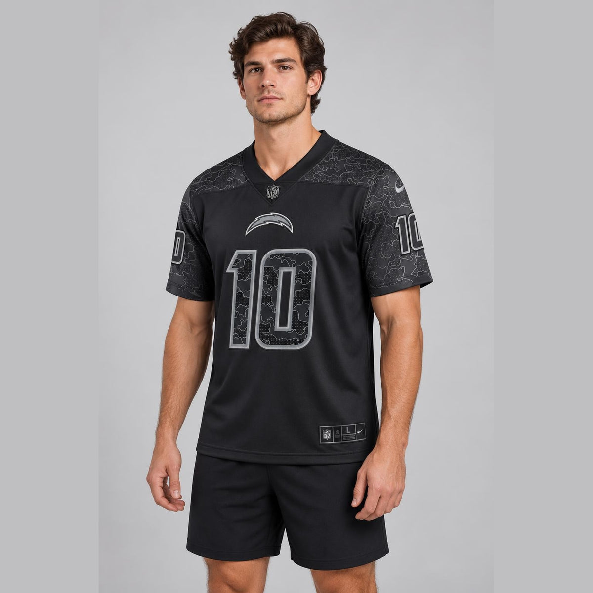 Herbert 10 Black Football Jersey - 4
