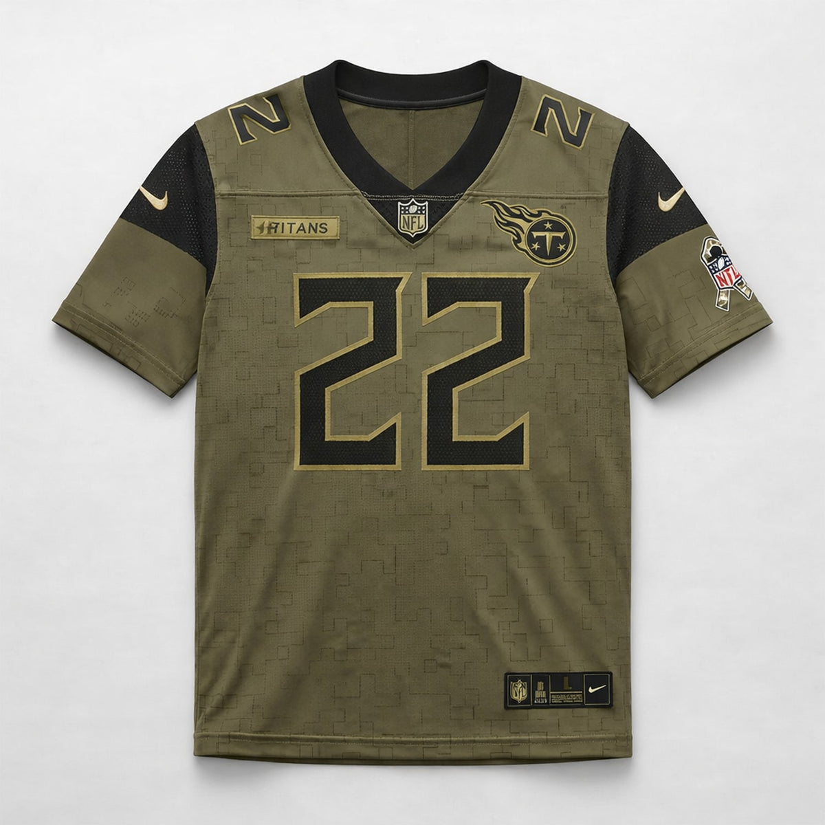 Henry 22 Olive Football Jersey - 1