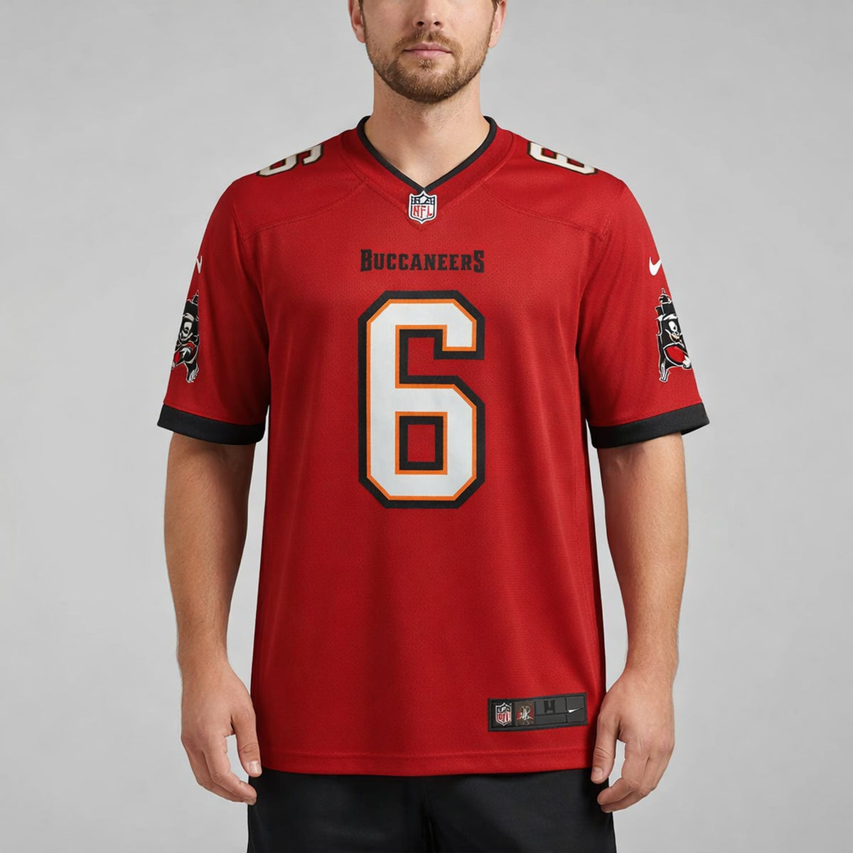 Mayfield 6 Red Tampa Bay Football Jersey - 4