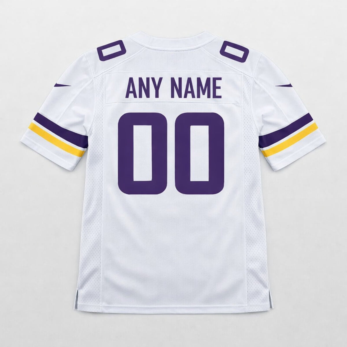White Vikings Any Name 00 Football Jersey - 2