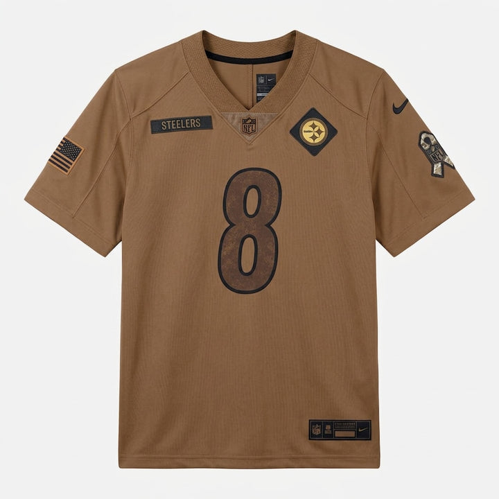 Pickett 8 Pittsburgh Football Jersey Brown