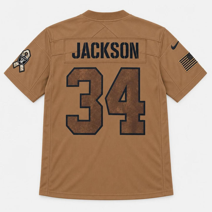 Jackson 34 Raiders Football Jersey Salute To Service