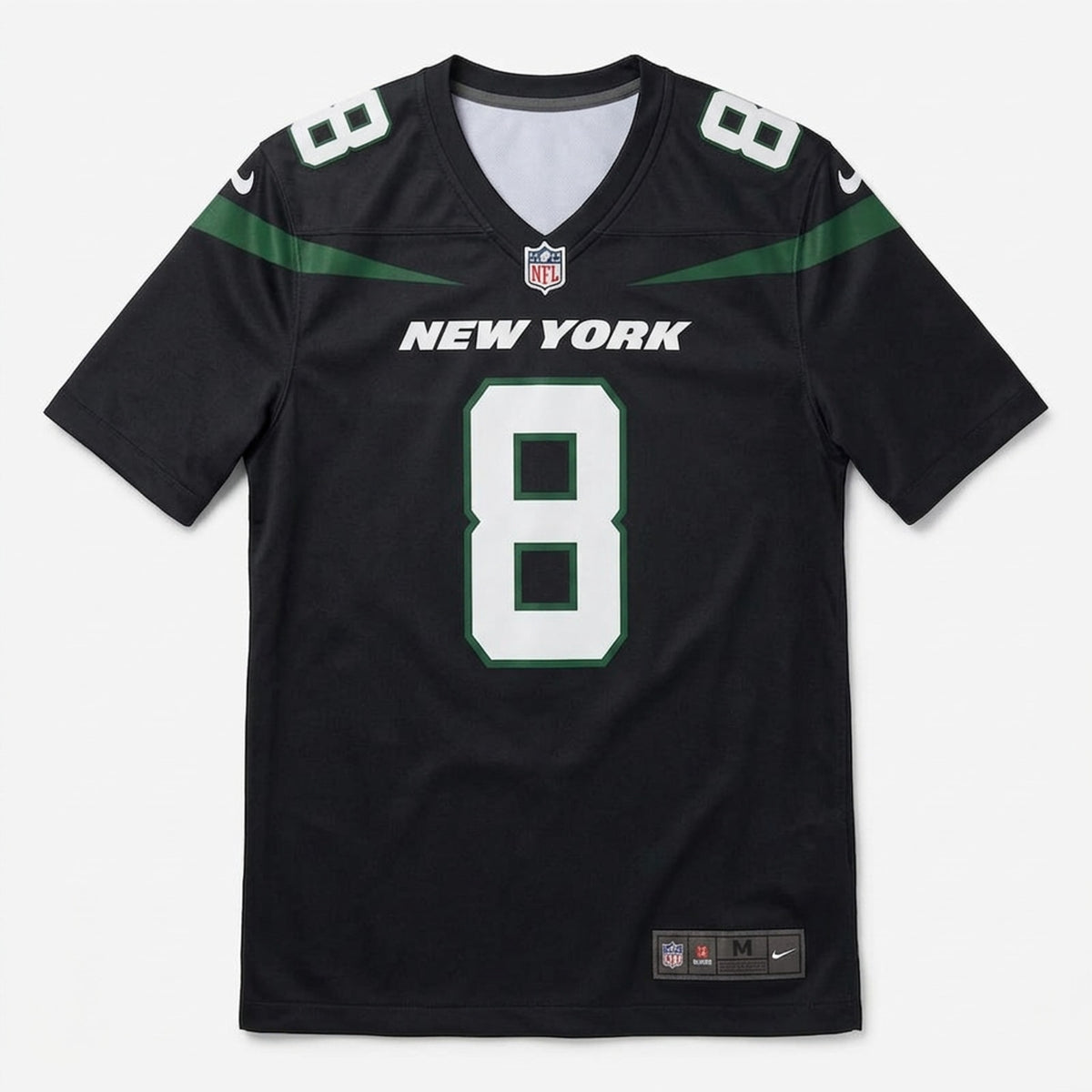 Rodgers 8 New York Black Football Jersey - 3