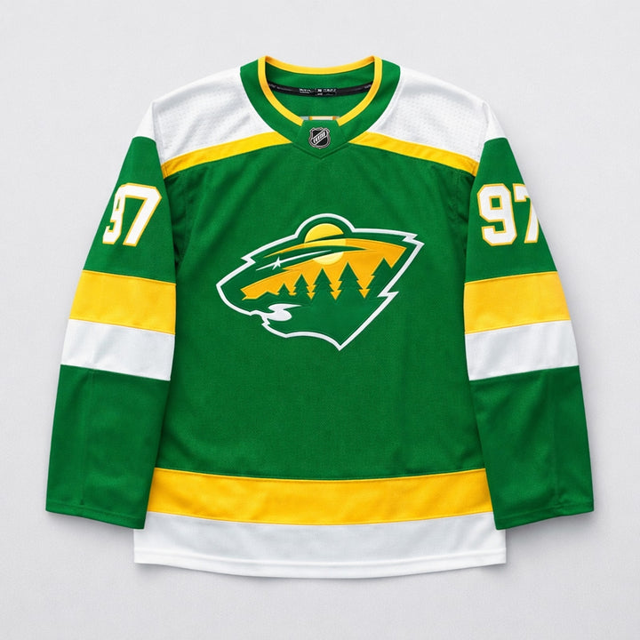 Kaprizov 97 Wild Green Hockey Jersey