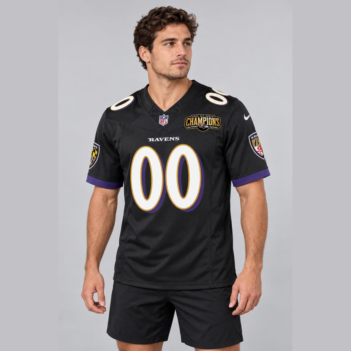 Baltimore Black Purple Football Jersey - Custom Name And Number - 7