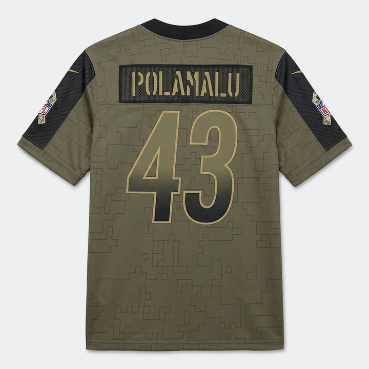 Polamalu 43 Pittsburgh Football Jersey Olive