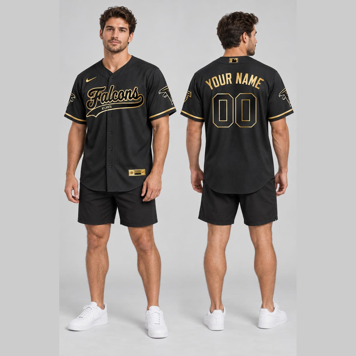 Atlanta Black Gold Baseball Jersey - Custom Name and Number - 6