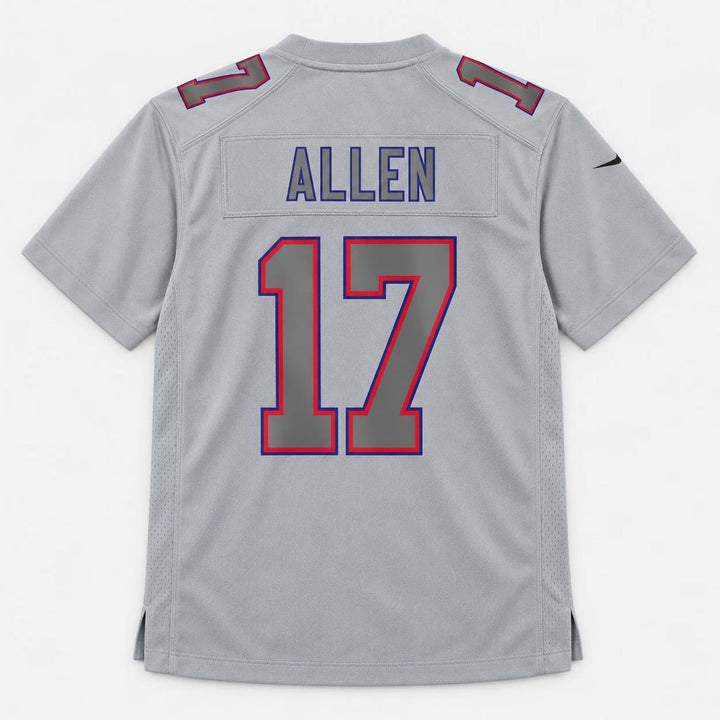 Allen 17 Buffalo Gray Football Jersey