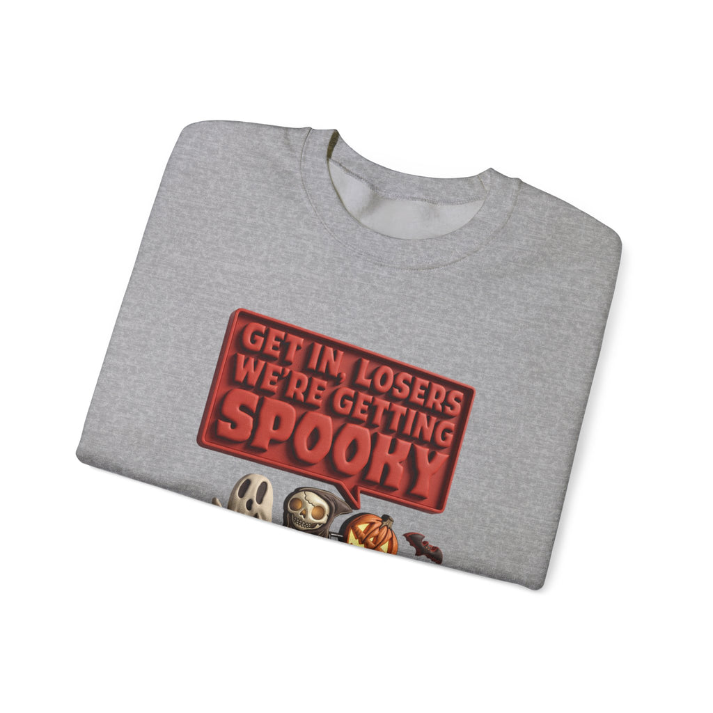 Sport Grey crewneck sweatshirt folded to show the ghost print