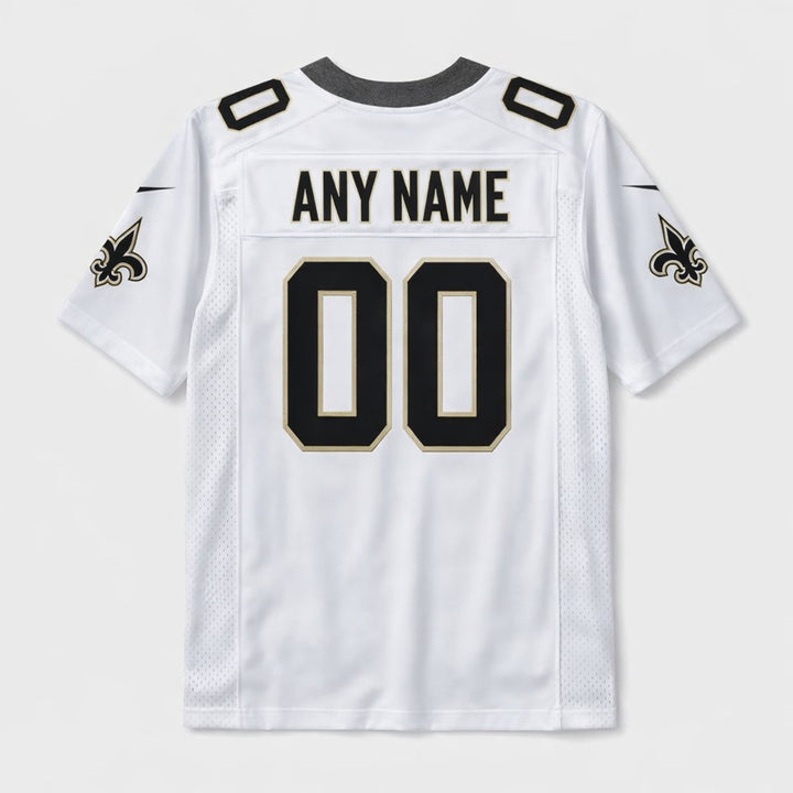 New Orleans Saints White Custom Football Jersey