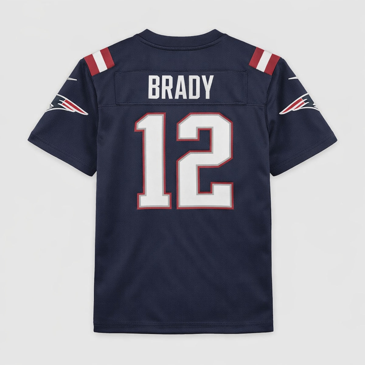 Tom Brady 12 Patriots Navy Football Jersey - 2