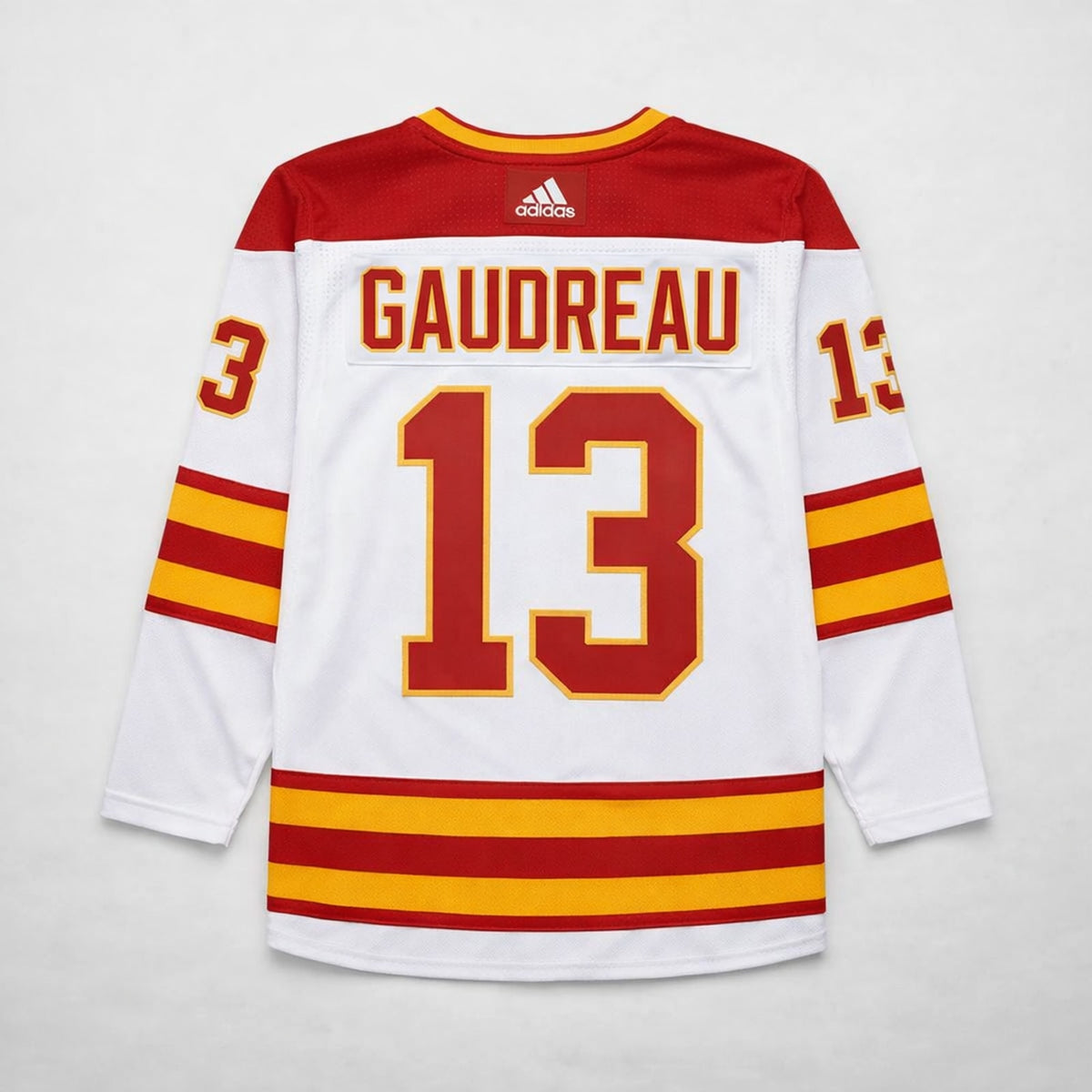 Gaudreau 13 Flames Hockey Jersey White Red - 2