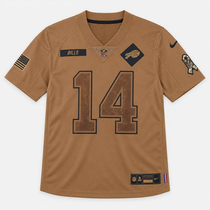 Diggs 14 Buffalo Brown Football Jersey