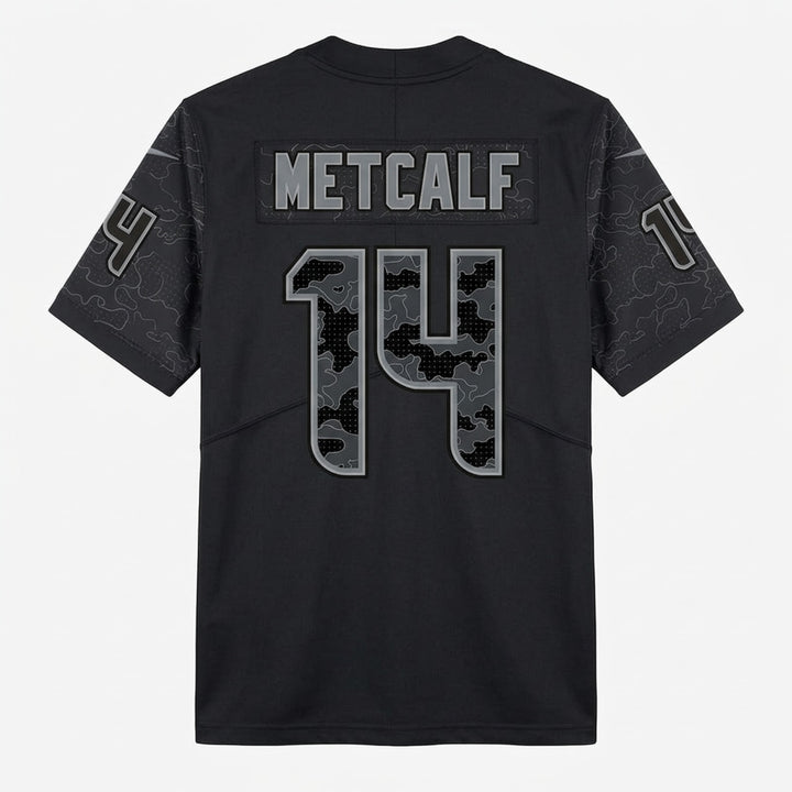 Metcalf 14 Black Football Jersey
