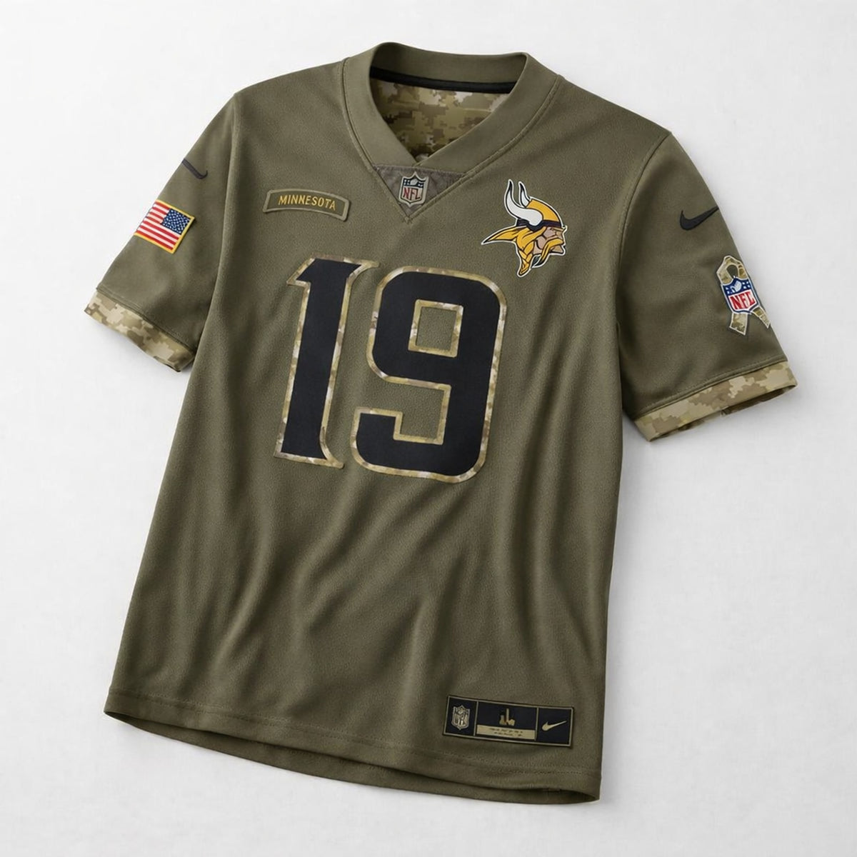 Thielen 19 Minnesota Vikings Salute To Service Football Jersey - 3