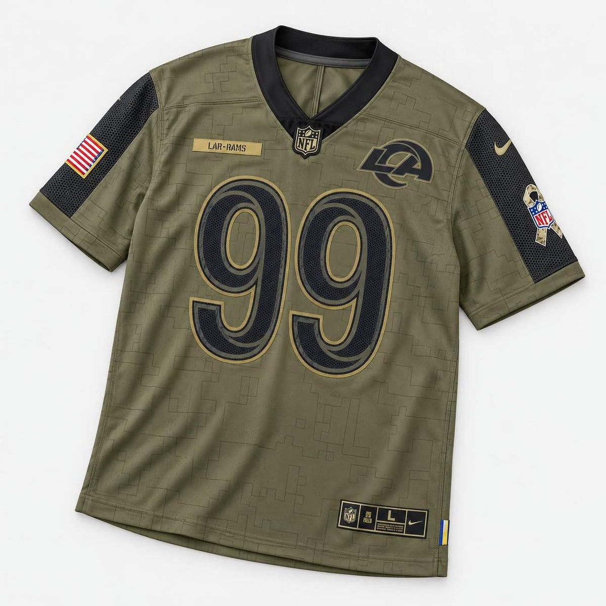 Donald 99 Los Angeles Olive Football Jersey - 3