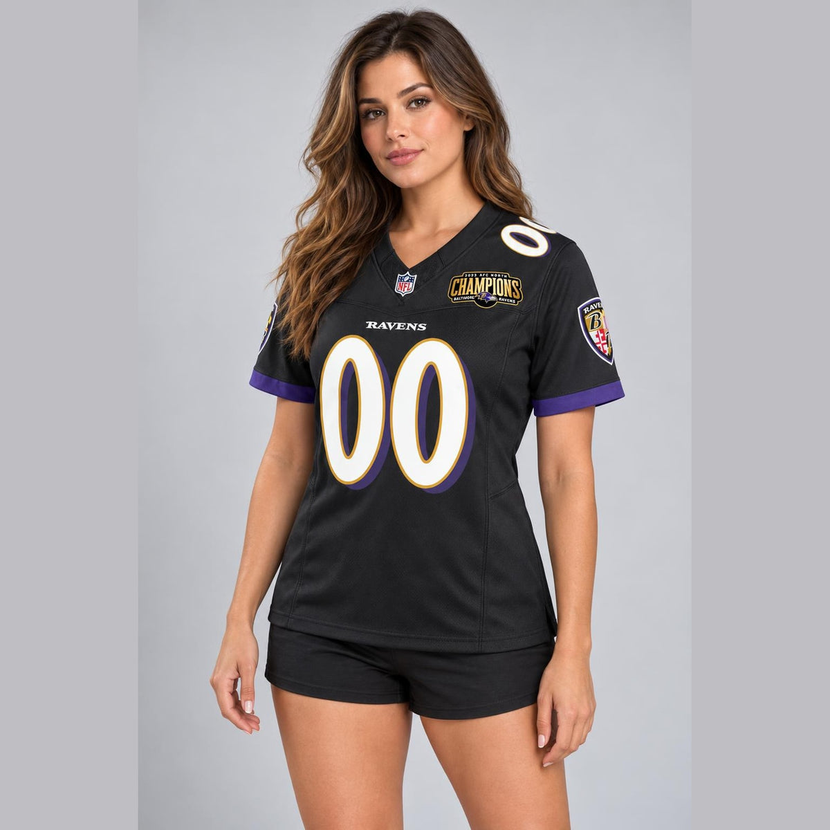 Baltimore Black Purple Football Jersey - Custom Name And Number - 8