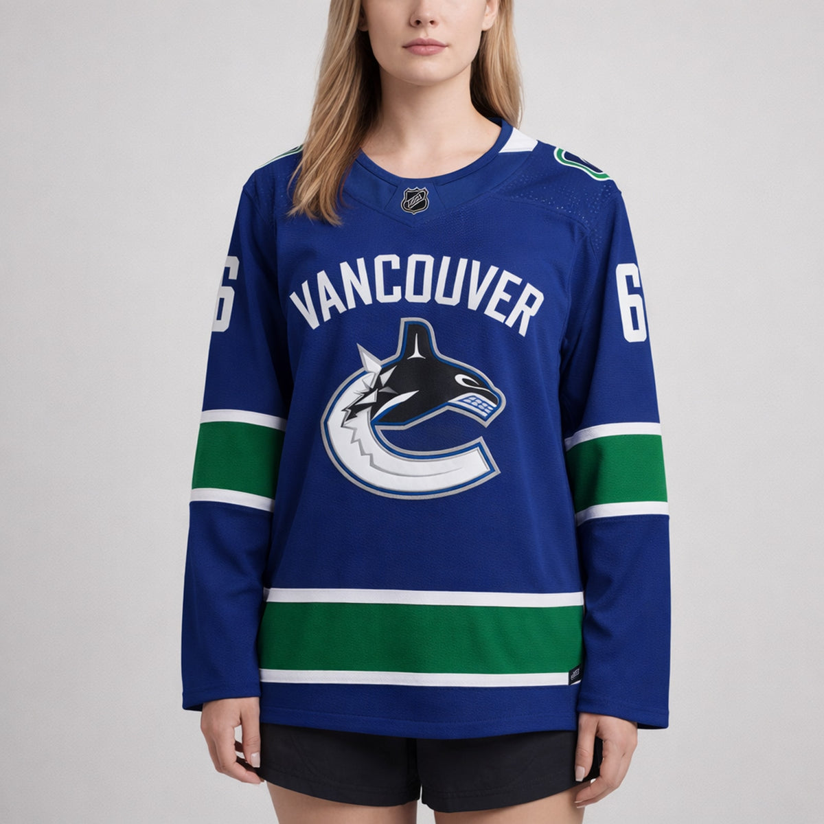 Boeser 6 Vancouver Hockey Jersey Blue Green - 5