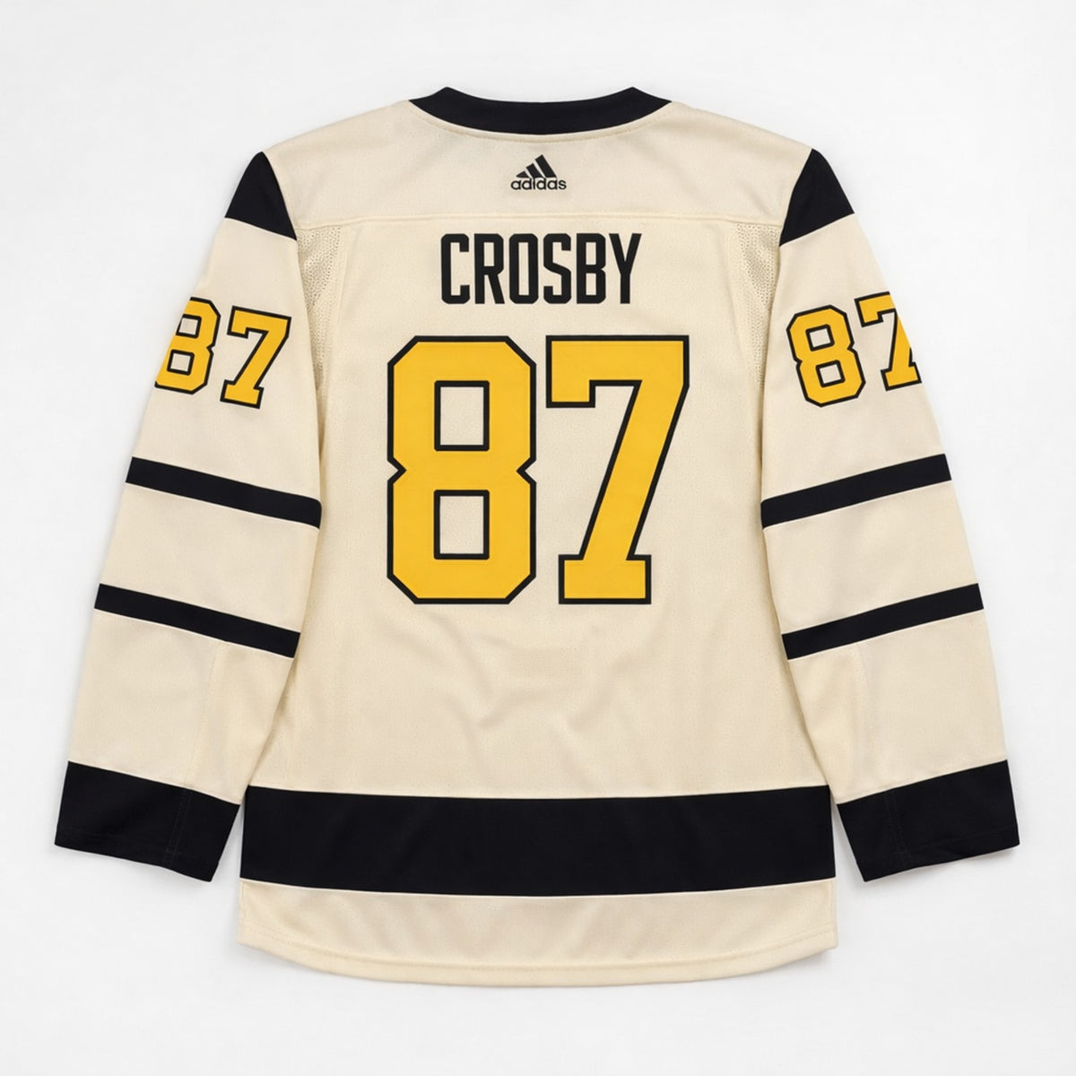 Crosby 87 Pittsburgh Cream Hockey Jersey - 2
