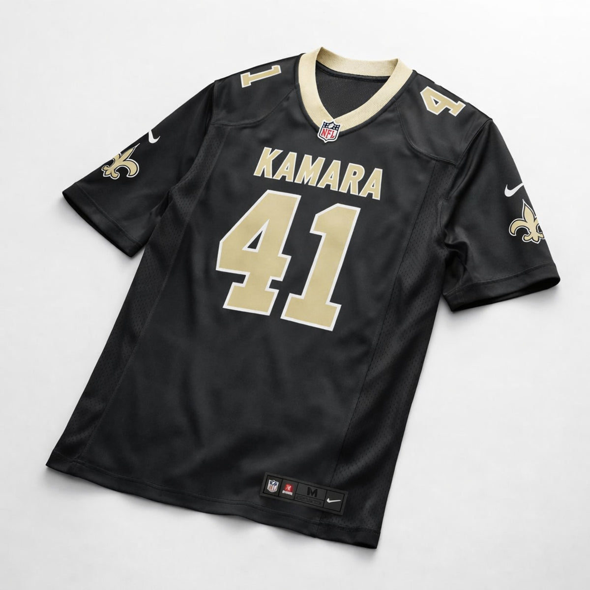 Kamara 41 New Orleans Football Jersey Black - 3