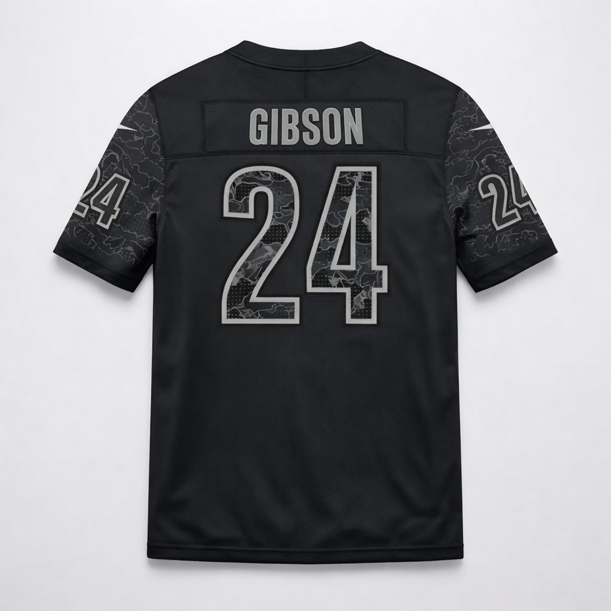 Gibson 24 Washington Black Football Jersey - 2
