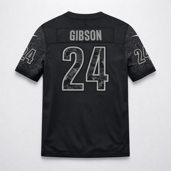 Gibson 24 Washington Black Football Jersey