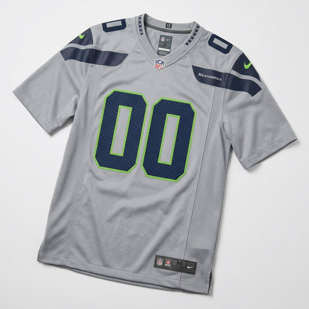 Gray Seahawks Football Jersey – Custom Name and Number - 3