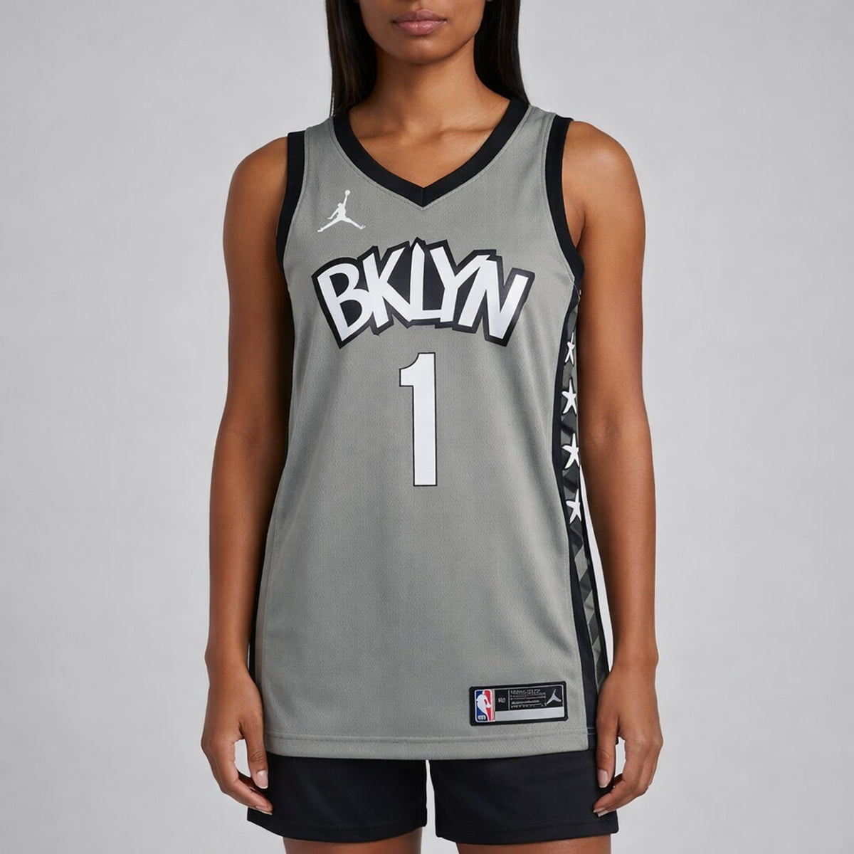 Bridges 1 Brooklyn Basketball Jersey Gray - 5