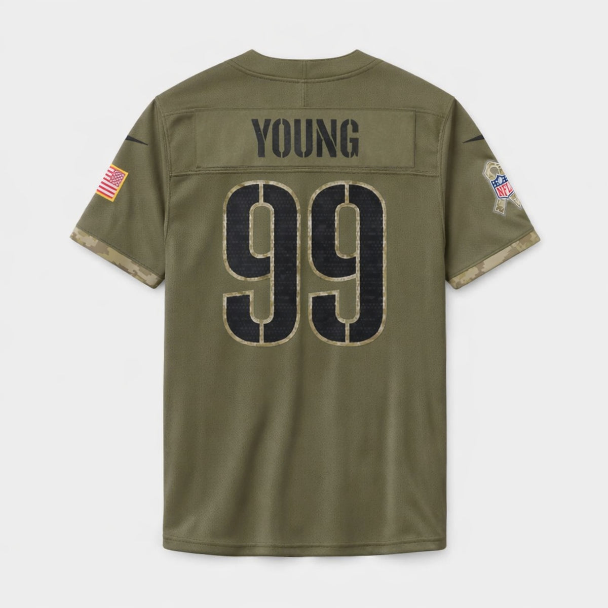 Young 99 Olive Washington Football Jersey - 2