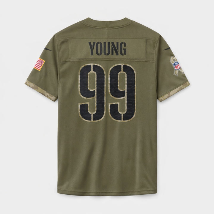 Young 99 Olive Washington Football Jersey