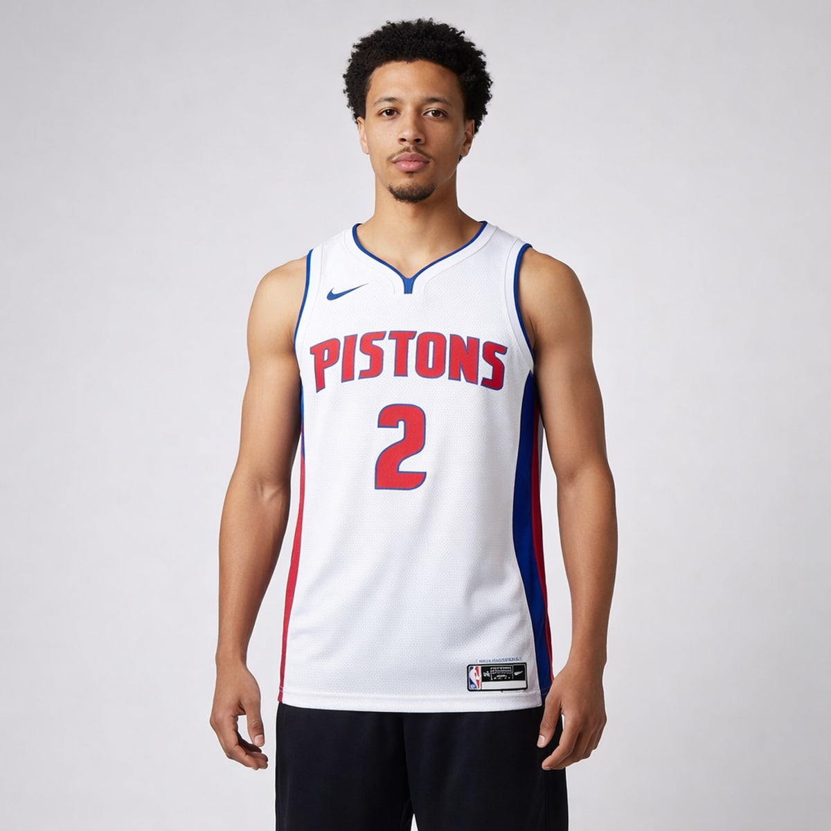 Cunningham 2 Detroit Pistons White Basketball Jersey - 4