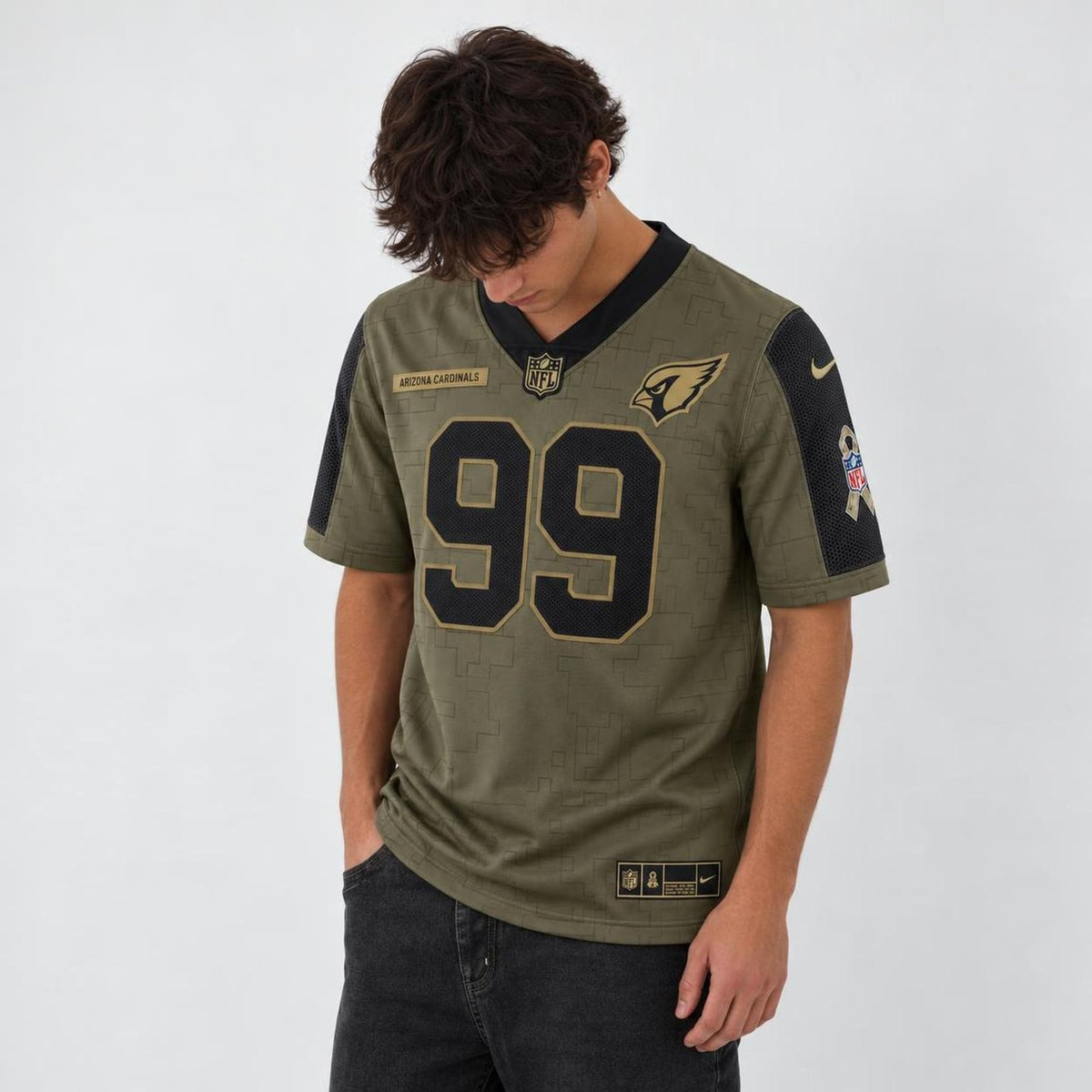 Watt 99 Cardinals Military Camo Football Jersey - 2