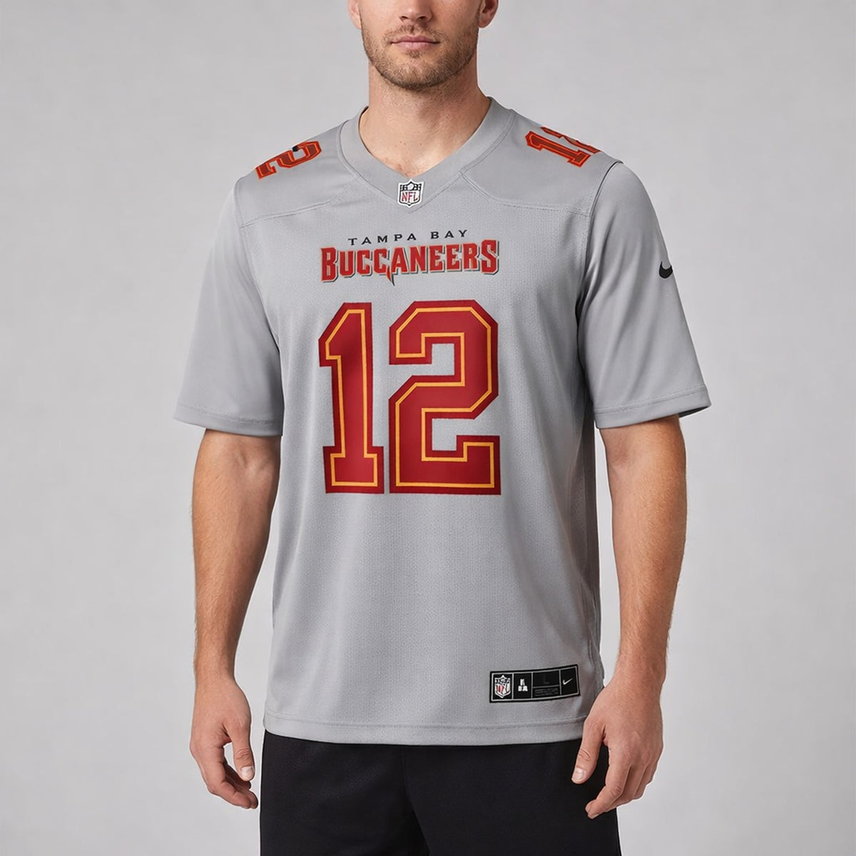 Brady 12 Tampa Bay Gray Football Jersey - 4