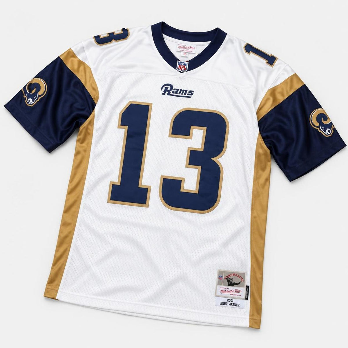 Warner 13 Rams White Football Jersey - 3
