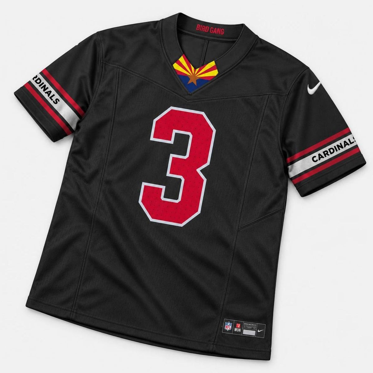 Baker 3 Black Football Jersey - 6