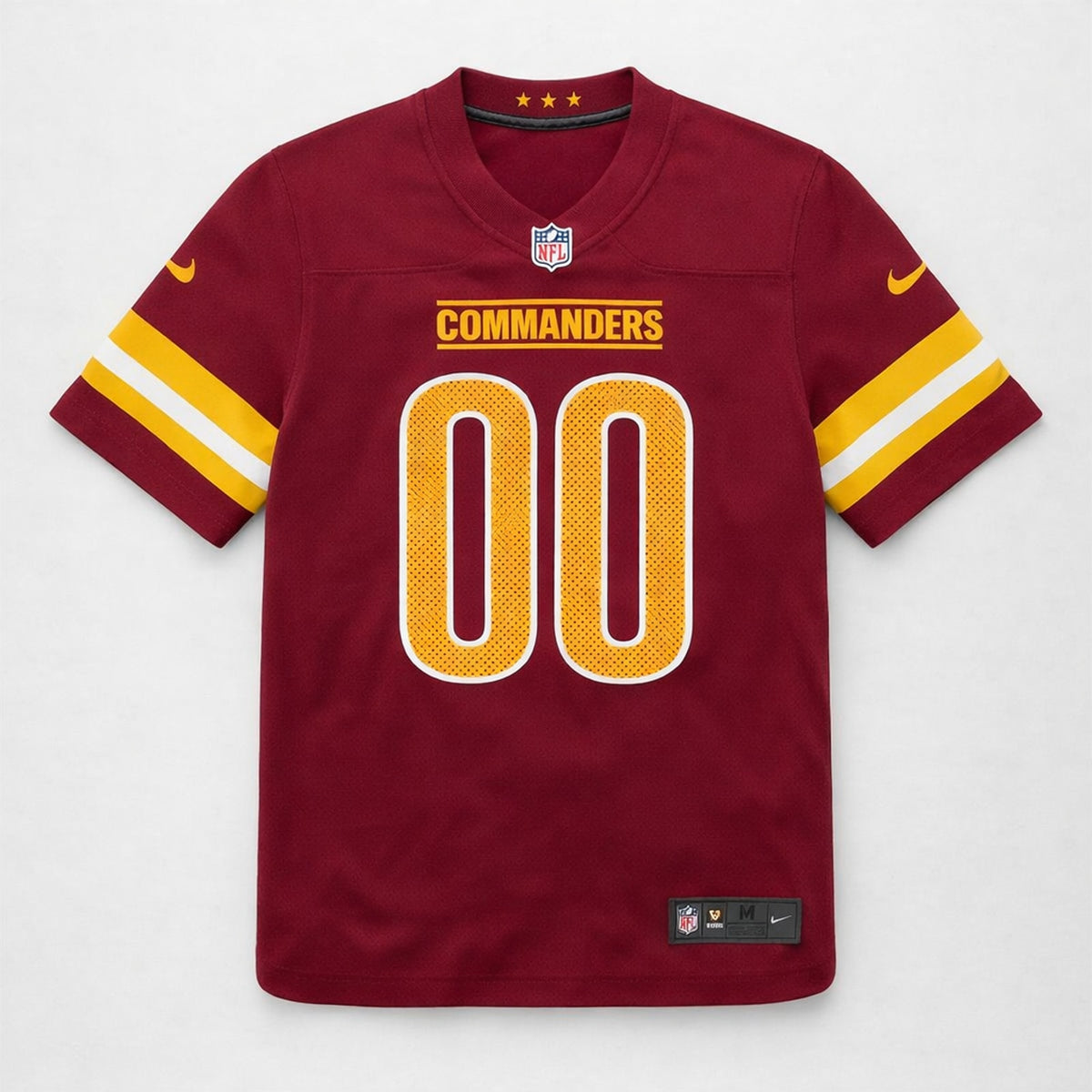 Burgundy Commanders Football Jersey – Custom Name and Number - 1