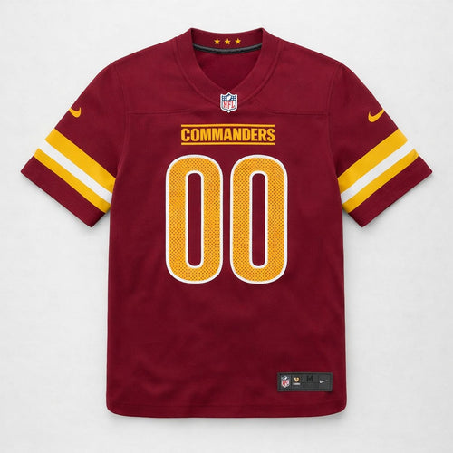 Burgundy Commanders Football Jersey – Custom Name and Number - 1