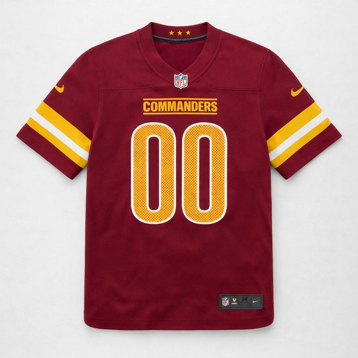Burgundy Commanders Football Jersey – Custom Name and Number