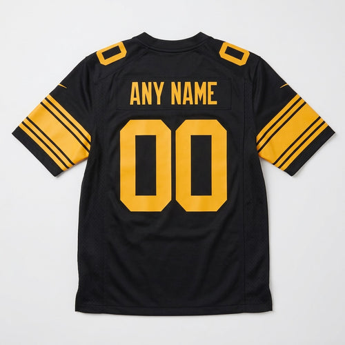 Black Gold Gridiron Football Jersey – Custom Name and Number - 2