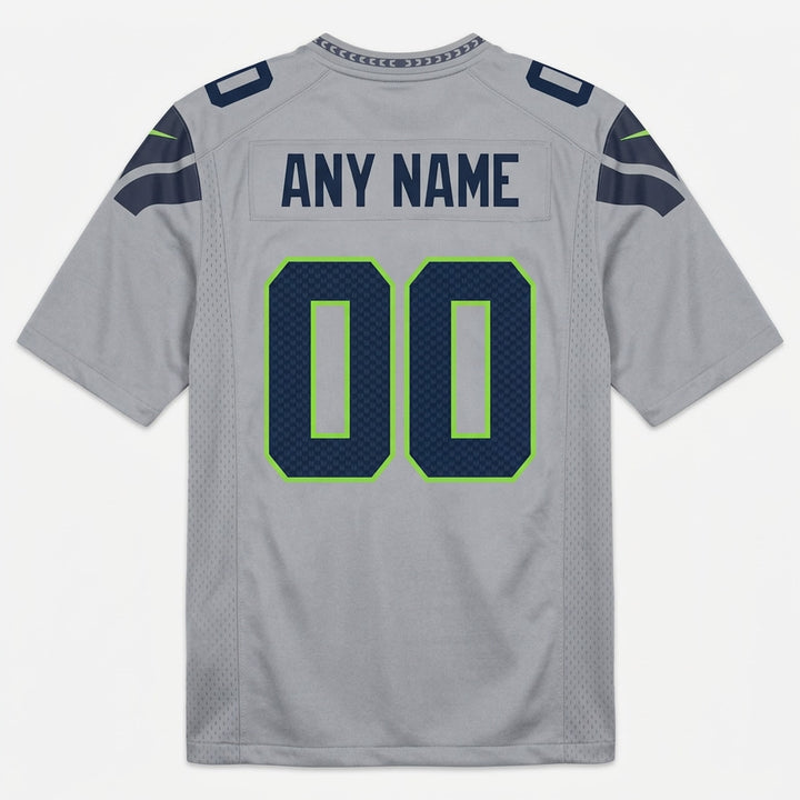 Gray Seahawks Football Jersey – Custom Name and Number