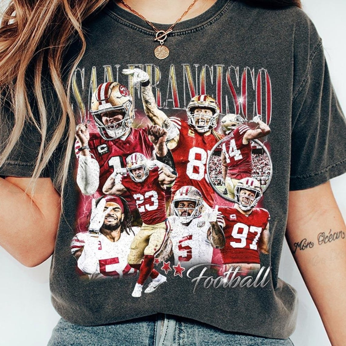 San Francisco 49ers Legends Vintage Football Graphic T-Shirt