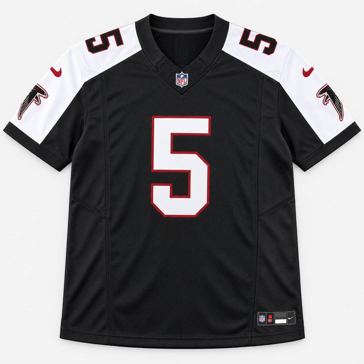 London 5 Atlanta Black Football Jersey - 1