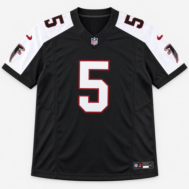 London 5 Atlanta Black Football Jersey
