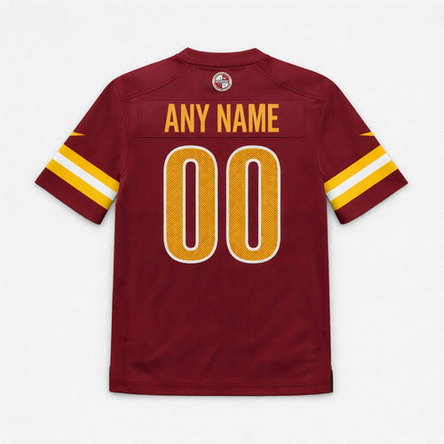 Burgundy Commanders Football Jersey – Custom Name and Number - 2