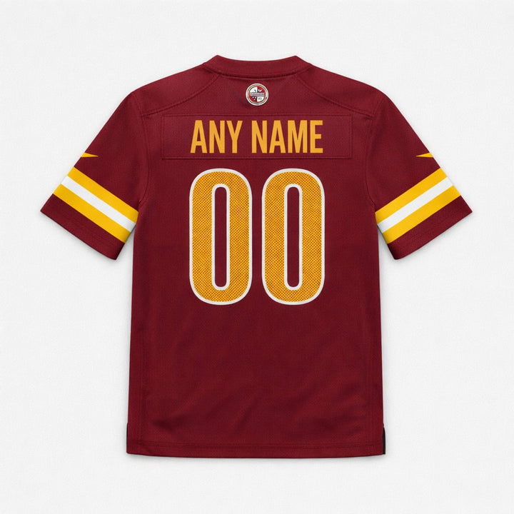 Burgundy Commanders Football Jersey – Custom Name and Number
