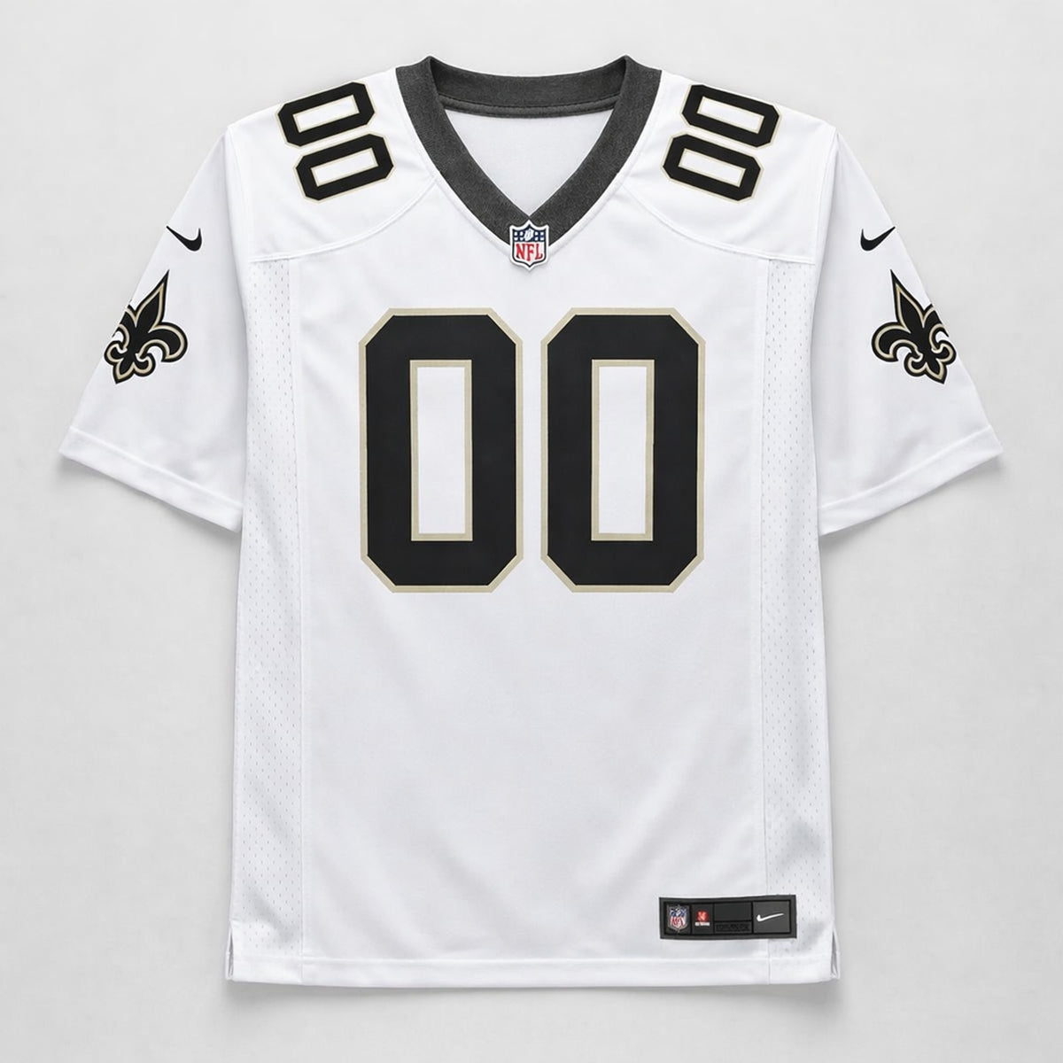 New Orleans Saints White Custom Football Jersey - 1